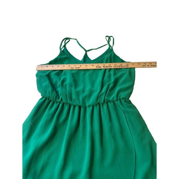 💖A. Byer Green Sleeveless Dress M Polyester - Picture 6 of 8